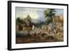 A Vegetable Market Near A Village-Theobald Michau-Framed Giclee Print