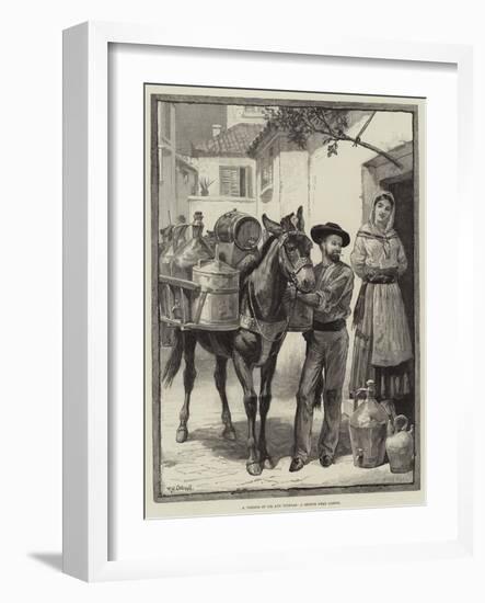 A Vendor of Oil and Vinegar, a Sketch Near Lisbon-William Heysham Overend-Framed Giclee Print