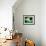 A Vendor Walks Behind a Big Brazilian Flag-null-Framed Photographic Print displayed on a wall