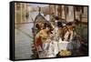 A Venetian al Fresco-William Logsdail-Framed Stretched Canvas