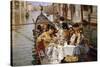 A Venetian al Fresco-William Logsdail-Stretched Canvas