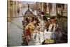 A Venetian al Fresco-William Logsdail-Stretched Canvas