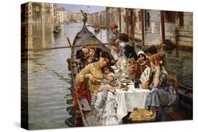 A Venetian al Fresco-William Logsdail-Stretched Canvas