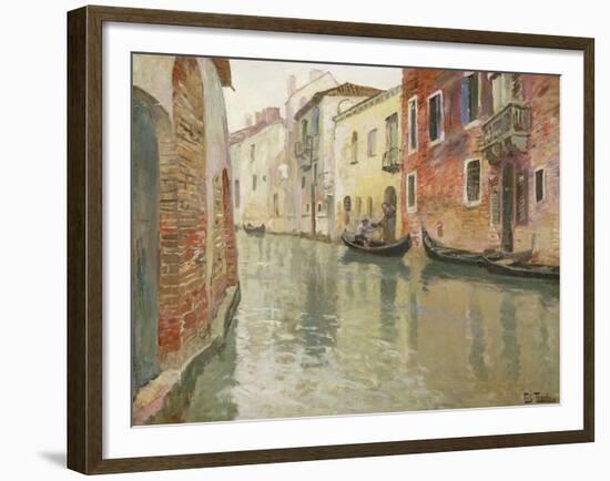 A Venetian Backwater-Fritz Thaulow-Framed Giclee Print