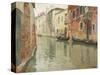 A Venetian Backwater-Fritz Thaulow-Stretched Canvas