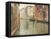 A Venetian Backwater-Fritz Thaulow-Framed Stretched Canvas