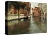 A Venetian Backwater-Fritz Thaulow-Stretched Canvas