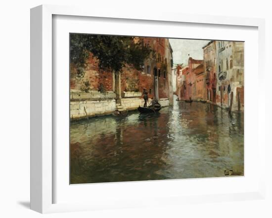 A Venetian Backwater-Fritz Thaulow-Framed Giclee Print