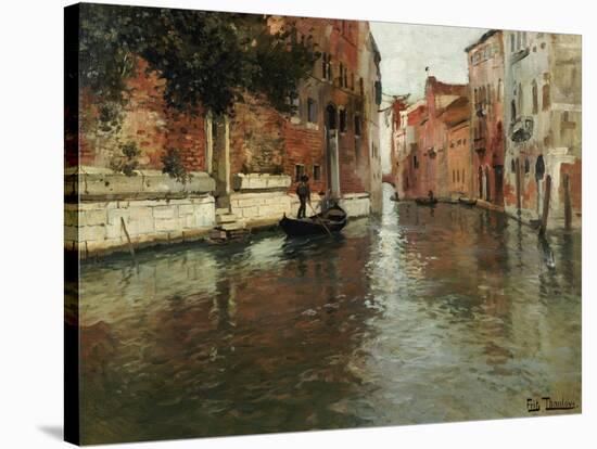 A Venetian Backwater-Fritz Thaulow-Stretched Canvas