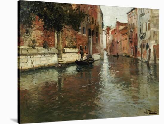 A Venetian Backwater-Fritz Thaulow-Stretched Canvas