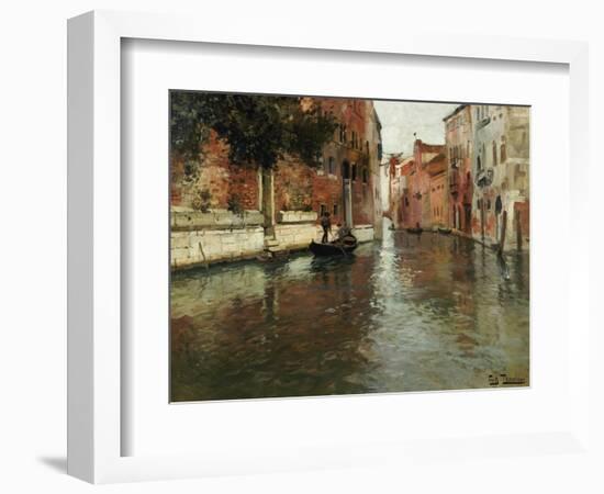 A Venetian Backwater-Fritz Thaulow-Framed Giclee Print