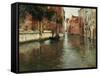 A Venetian Backwater-Fritz Thaulow-Framed Stretched Canvas