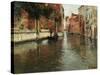 A Venetian Backwater-Fritz Thaulow-Stretched Canvas