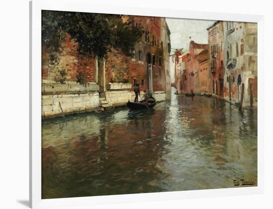 A Venetian Backwater-Fritz Thaulow-Framed Giclee Print