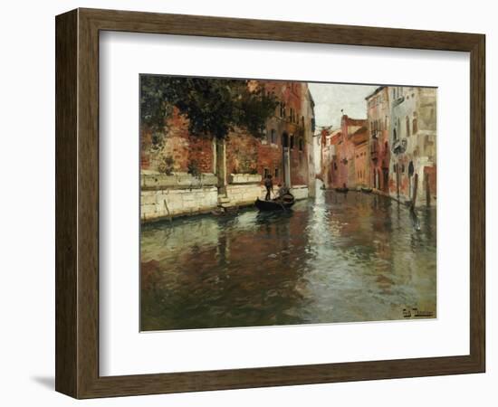 A Venetian Backwater-Fritz Thaulow-Framed Premium Giclee Print