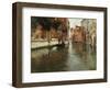 A Venetian Backwater-Fritz Thaulow-Framed Premium Giclee Print