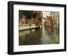 A Venetian Backwater-Fritz Thaulow-Framed Premium Giclee Print