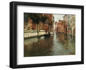 A Venetian Backwater-Fritz Thaulow-Framed Premium Giclee Print