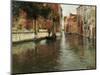 A Venetian Backwater-Fritz Thaulow-Mounted Premium Giclee Print