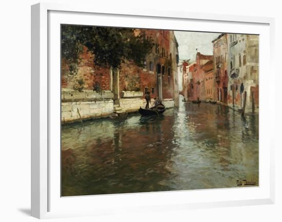 A Venetian Backwater-Fritz Thaulow-Framed Giclee Print