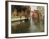 A Venetian Backwater-Fritz Thaulow-Framed Giclee Print