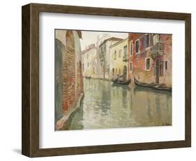 A Venetian Backwater-Frits Thaulow-Framed Giclee Print