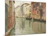 A Venetian Backwater-Frits Thaulow-Mounted Giclee Print