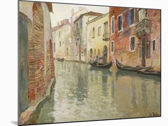 A Venetian Backwater-Frits Thaulow-Mounted Giclee Print