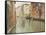 A Venetian Backwater-Frits Thaulow-Framed Stretched Canvas