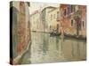 A Venetian Backwater-Frits Thaulow-Stretched Canvas