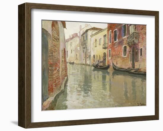 A Venetian Backwater-Frits Thaulow-Framed Giclee Print