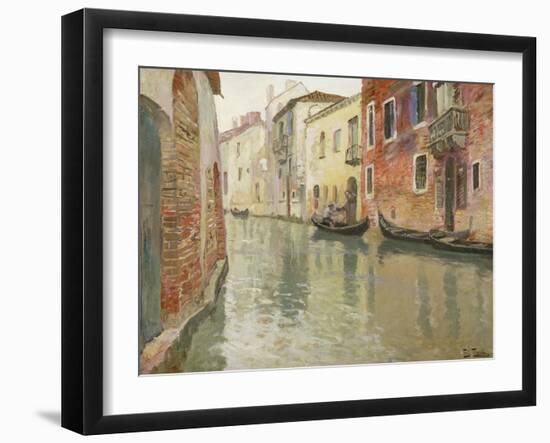A Venetian Backwater-Frits Thaulow-Framed Giclee Print
