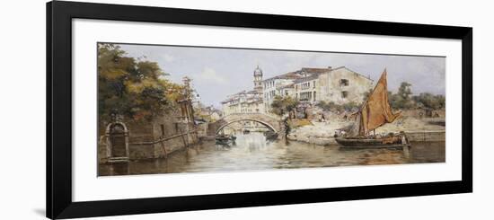 A Venetian Backwater-Antonio Maria Reyna Manescau-Framed Giclee Print