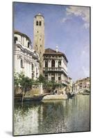 A Venetian Canal Scene. 1885-Senet Rafel-Mounted Giclee Print