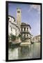 A Venetian Canal Scene. 1885-Senet Rafel-Framed Giclee Print