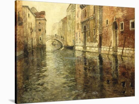 A Venetian Canal Scene-Fritz Thaulow-Stretched Canvas