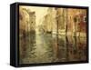 A Venetian Canal Scene-Fritz Thaulow-Framed Stretched Canvas