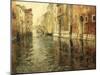 A Venetian Canal Scene-Fritz Thaulow-Mounted Giclee Print