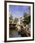 A Venetian Canal Scene-Rubens Santoro-Framed Giclee Print