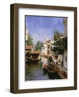 A Venetian Canal Scene-Rubens Santoro-Framed Giclee Print