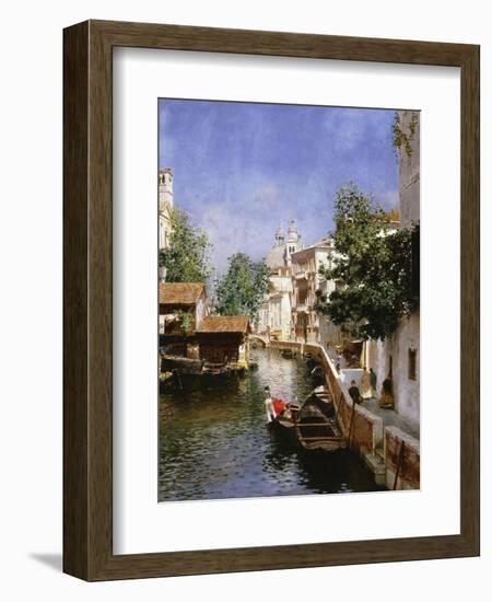 A Venetian Canal Scene-Rubens Santoro-Framed Giclee Print