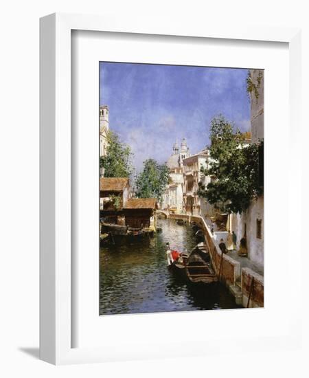 A Venetian Canal Scene-Rubens Santoro-Framed Giclee Print