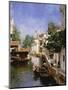 A Venetian Canal Scene-Rubens Santoro-Mounted Giclee Print