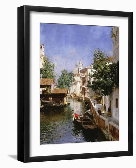 A Venetian Canal Scene-Rubens Santoro-Framed Giclee Print