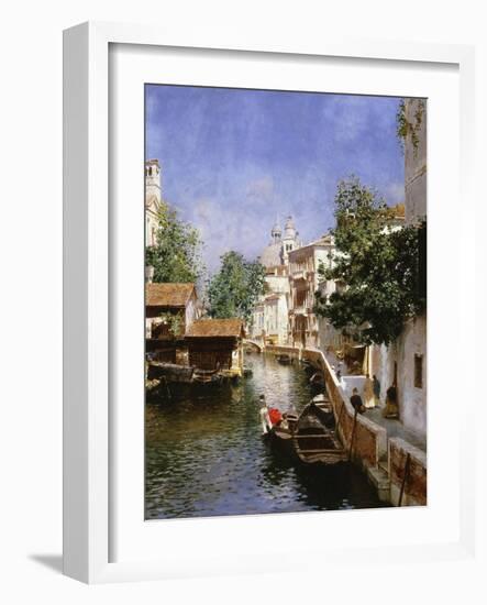 A Venetian Canal Scene-Rubens Santoro-Framed Giclee Print