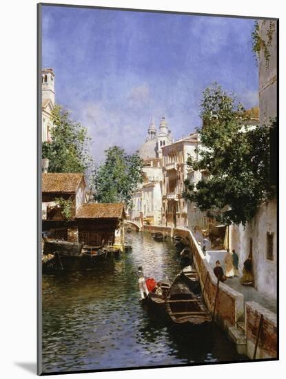 A Venetian Canal Scene-Rubens Santoro-Mounted Giclee Print