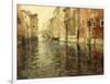 A Venetian Canal Scene-Frits Thaulow-Framed Giclee Print