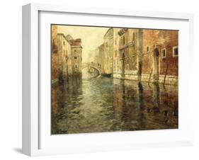 A Venetian Canal Scene-Frits Thaulow-Framed Giclee Print