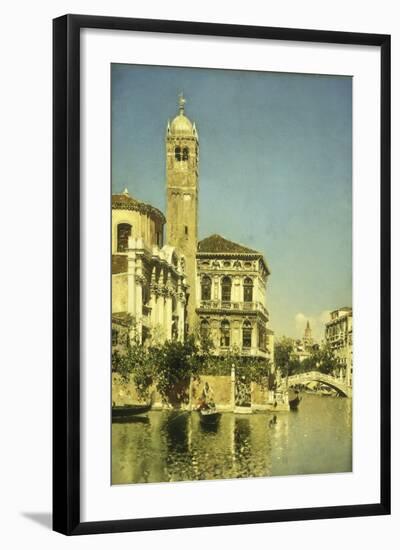 A Venetian Canal Scene-Martin Rico y Ortega-Framed Giclee Print