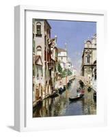 A Venetian Canal with the Scuola Grande Di San Marco and Campo San Giovanni E Paolo, Venice-Rubens Santoro-Framed Giclee Print